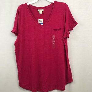 Style & Co magenta blouse